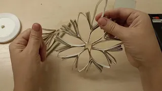 ❄ Snowflake from a toilet paper roll! Fast, easy and beautiful!