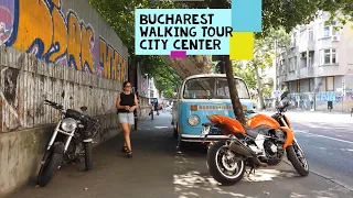 BUCHAREST WALKING TOUR 2021 4K| PIATA ROMANA| ATENEUL ROMAN| SALA PALATULUI| STIRBEI VODA