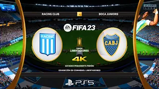 FIFA 23 - Racing vs Boca - Conmebol Libertadores - gameplay ps5 4K español latino