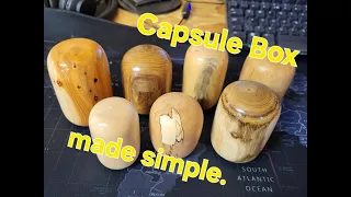 Woodturning a Capsule Box. #woodturning #woodlathe #latheprojects #beginnersproject #capsulebox