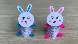 (136) Cách làm đồ chơi thỏ chuyển động bằng giấy | Sáng Tạo Thủ Công