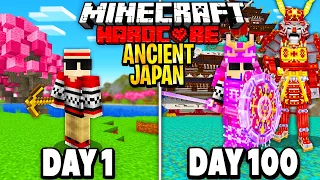 I Survived 100 Days in Ancient Japan on Hardcore Minecraft.. Here's What Happened