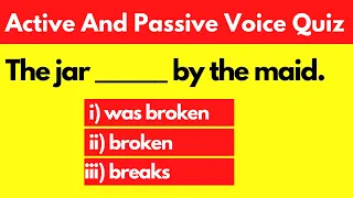 active & passive  voice quiz mcq english grammar test with answer