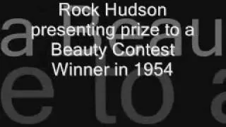 Rock Hudson presenting prize to a Beauty contest Winner in 1954.wmv