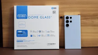 Whitestone Dome [ Best Galaxy S23 Ultra Screen Protection ] Full Installation