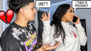 Saying " I THINK IM PREGNANT " While Ignoring My Boyfriend To See His Reaction *HILARIOUS*