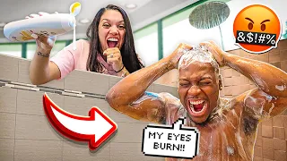 SHAMPOO PRANK ON HUSBAND **BAD IDEA**