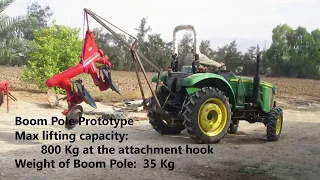 John Deere 3045B with Boom Pole Attachment