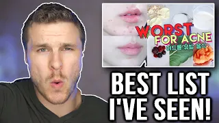 WORST FOODS FOR ACNE! Get Rid of Hormonal Acne Naturally (RESPONSE)