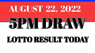 Lotto Result Today 5pm August 22 2022