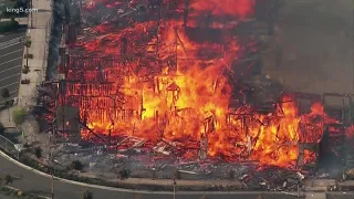 Massive fire destroys apartment building under construction on Everett waterfront