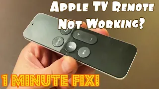 Apple TV Remote Not Working? 1 MINUTE FIX (TRY THIS FIRST)