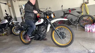 Yamaha XT500 starting at first kick after 6 months of hibernation