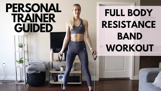 Full Body Resistance Band Home Workout |  20 minute real time circuit