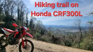 Honda CRF300L enduro ride on hiking trail