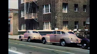 A drive through 1940's Los Angeles in COLOR.