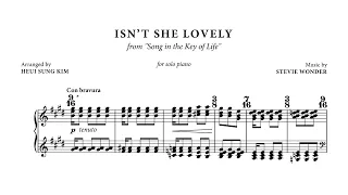 "Isn't she lovely" for solo piano