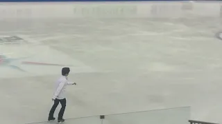 Shun Sato Warm-up before Fs - Grand Prix Final 2019 Turin - Junior Men Free Skating