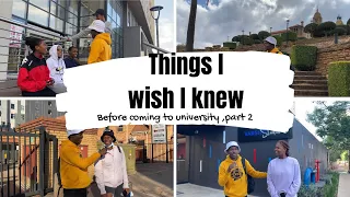 Things I wish I knew before coming to University |University of Pretoria|UP