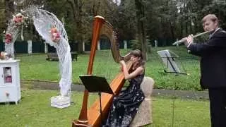 Музичний супровід виїзної церемонії Арфа + флейта на весілля  Арфа на свято