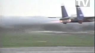 Su-27 Russian Test Pilots at Woodford Airshow 1993