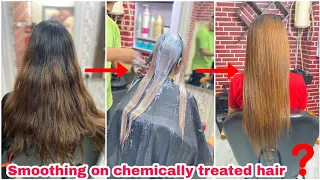 How to: Smoothing/Straightning/Rebonding on chemically treated Hair/ damage Hair/Tutorial/easy way.