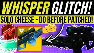 New WHISPER Of The Worm Solo GLITCH! How To Get SECRET Upgrades, Catalyst & All ORACLES! Destiny 2