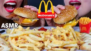 ASMR MCDONALD'S CHEESY BACON FRIES + BACON CHEESEBURGERS + APPLE PIE 맥도날드 리얼사운드 먹방 | Kim&Liz ASMR