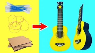 How to Make Guitar/Ukulele at Home | DIY Instruments