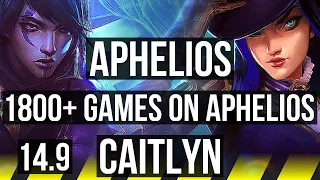 APHELIOS & Thresh vs CAITLYN & Taric (ADC) | 1800+ games, 10/2/6, Dominating | NA Master | 14.9