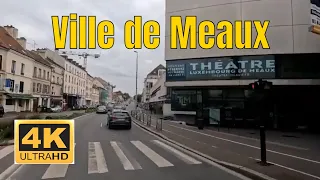 Ville de Meaux 4k - Driving- French region