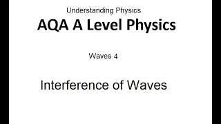 AQA A Level Physics: Interference of waves