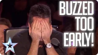 UH OH! When the Judges buzz TOO EARLY! | Britain's Got Talent