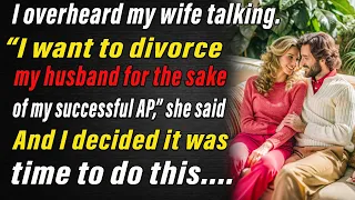 I overheard my wife talking.  “I want to divorce my husband for the sake of my successful AP,” she