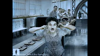 Charlie Chaplin - Factory Scene - Modern Times 1936.year. Restoration and colorized video.HD-color