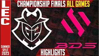 G2 vs BDS Highlights ALL GAMES | LEC Summer 2023 Championship Finals | G2 Esports vs Team BDS