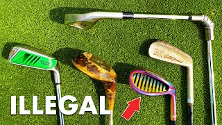 Random Illegal & Gimmick Clubs! | 3 Hole Challenge! *Giveaway*