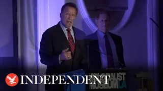 Arnold Schwarzenegger gives powerful speech on Israel-Hamas war