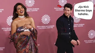 Jiju Sharma Gaye - Priyanka Chopra with hubby Nick Jonas HILARIOUS MASTI at Ambani's NMACC Launch