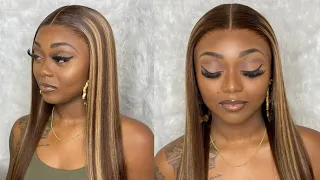 Highlight Wig Ft. Julia Hair 😍 | Drugstore Makeup Look WOC 😍 |