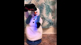 Gemmy spinning snowflake snowman (2 song)