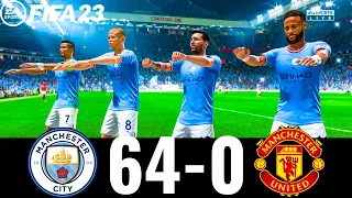 FIFA 23 -MESSI, RONALDO, MBAPPE, NEYMAR, ALL STARS | MANCHESTER CITY 64-0 MAN UNITED - UCL FINAL !