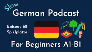 Slow German Podcast for Beginners / Episode 62 Spielplätze (A1-B1)
