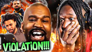 KANYE WEST VIOLATES DRAKE & J COLE!!!