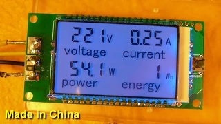 Peacefair PZEM-021 (v2.0) - Вольтметр, Амперметр, Ваттметр, Счётчик потреблённой энергии