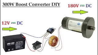 12V ( UPS Battery ) to 180V DC Converter for DC Motor upto 300W - DC to DC Voltage Boost Circuit