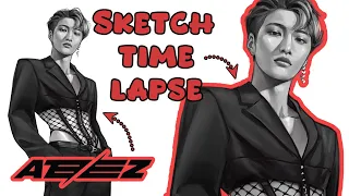 ATEEZ | Seonghwa Sketch Timelapse