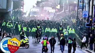 Roma-fans in Brighton | BRIGHTON FC VS AS ROMA 14.3.2024 UEFA Europa League 23/24 Round Of 16