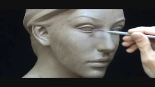 Sculpting a female head in clay  Sculpting tutorial and demo  online video cutter com