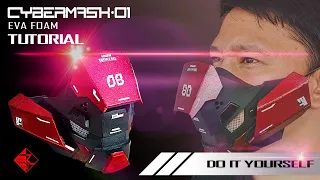 CYBERMASK-01 TUTORIAL, EVA FOAM CRAFT, FREE TEMPLATES